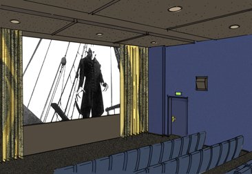 Batisweiler-Kino-Leinwand-aufgehellt